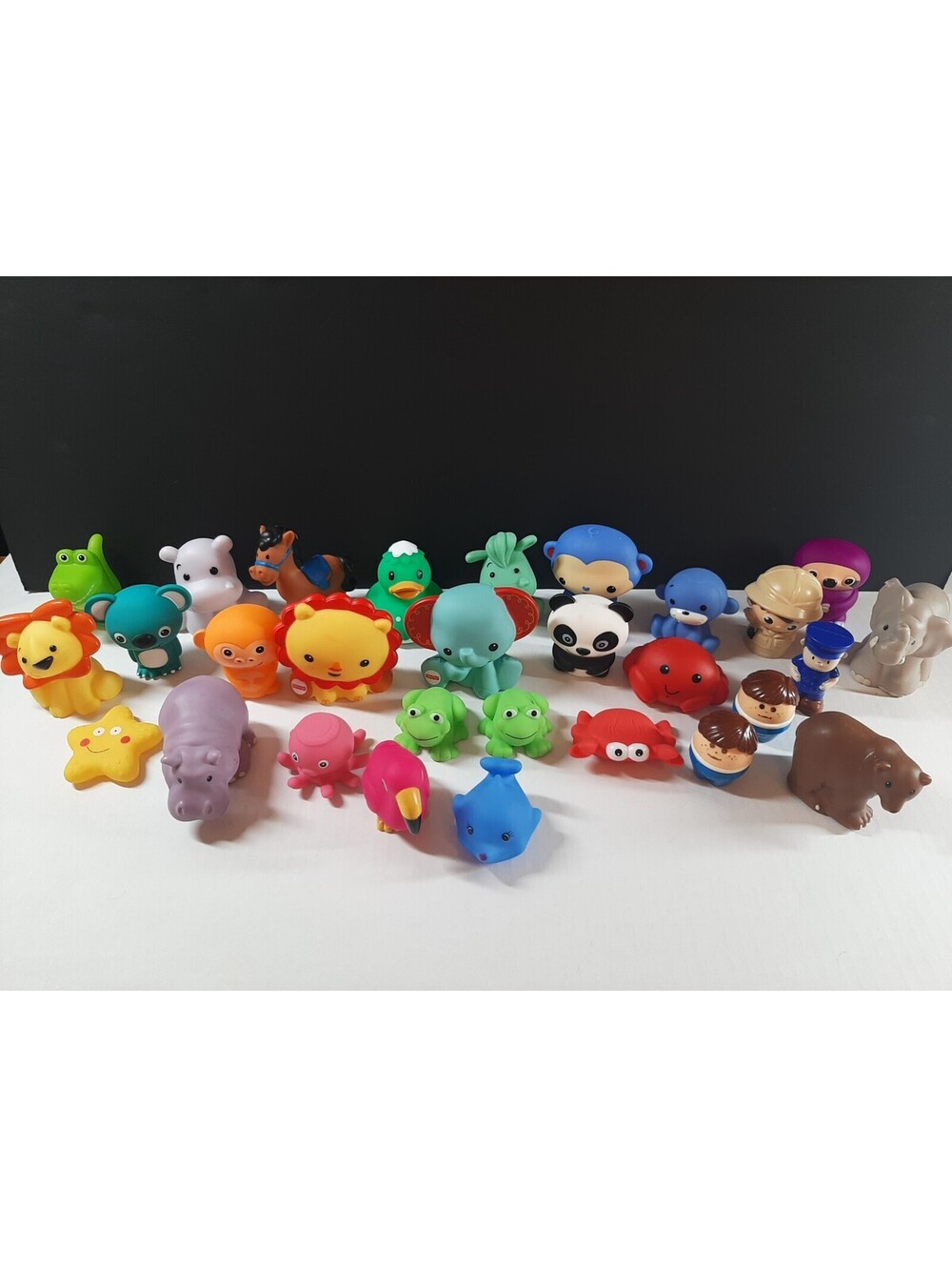 Large Lot Of 29 Fisher Price/Infantino Soft Animals, Mixed Lot, Has A Few People